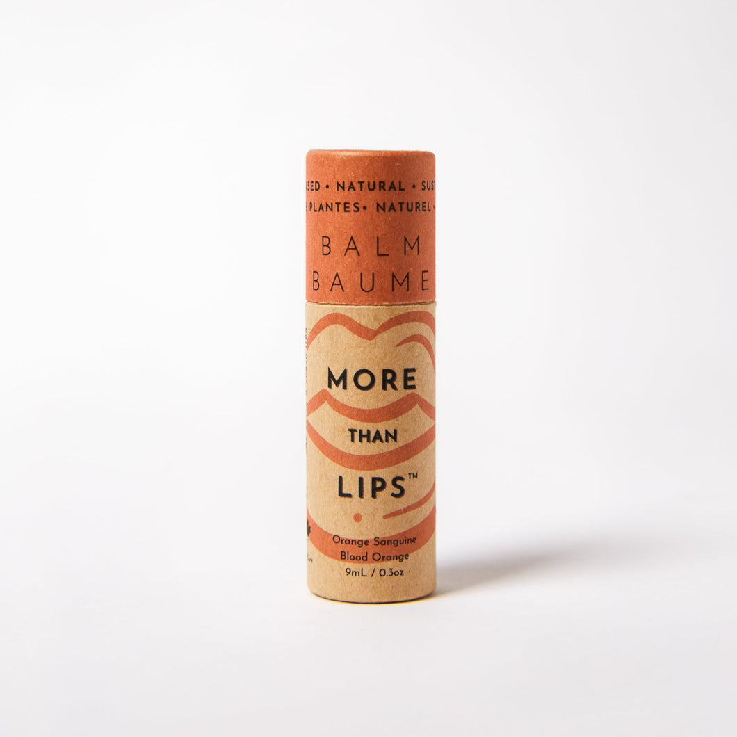Vegan sustainable eco-friendly lip balm hand-poured in Toronto Canada woman owned business - Blood orange flavour