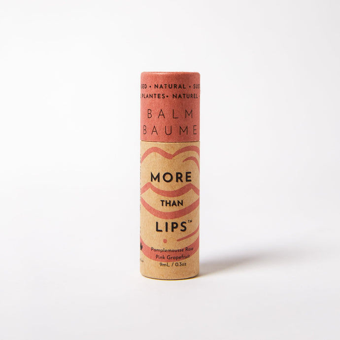 Vegan sustainable eco-friendly lip balm hand-poured in Toronto Canada woman owned business - Pink Grapefruit flavour