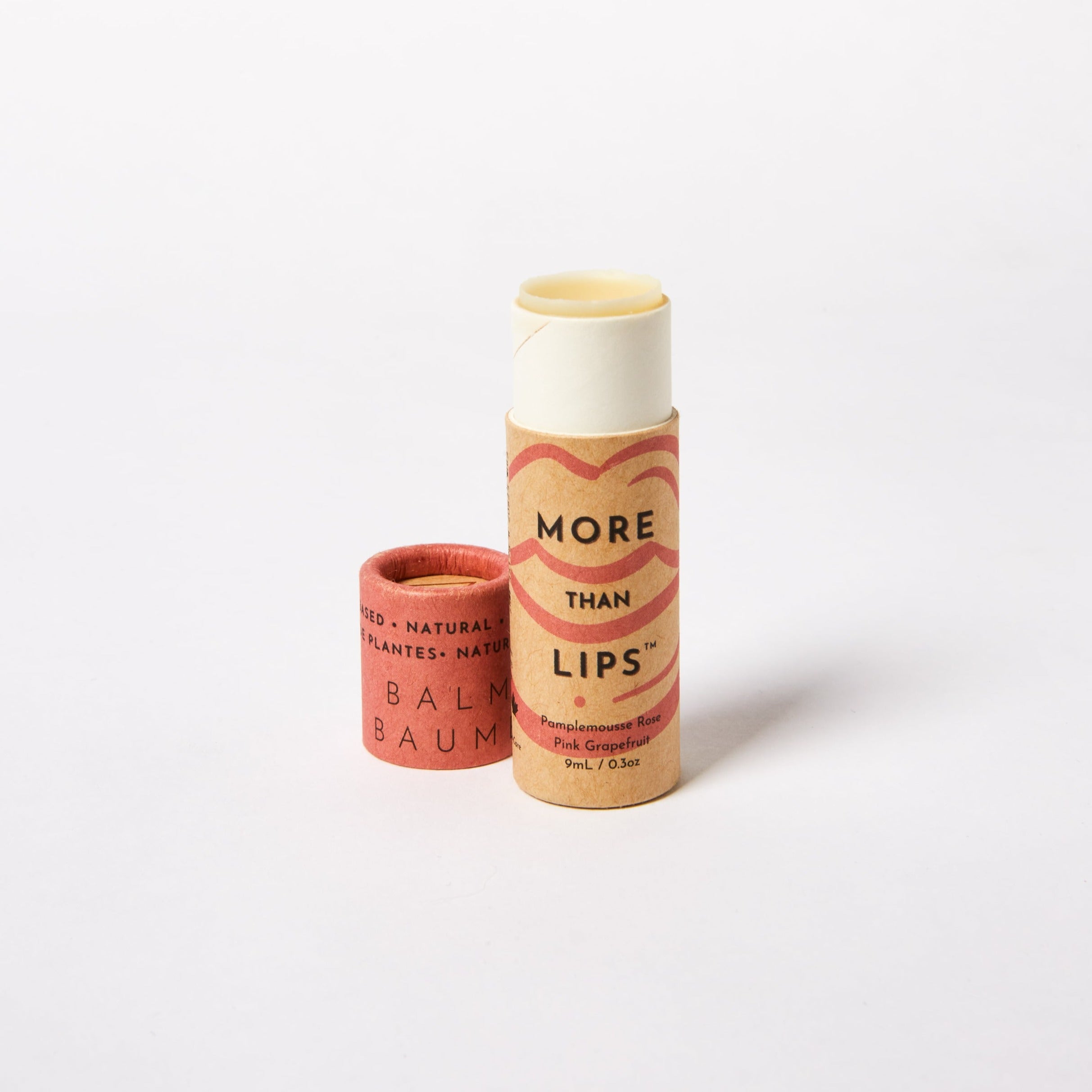Vegan sustainable eco-friendly lip balm hand-poured in Toronto Canada woman owned business - Pink Grapefruit flavour