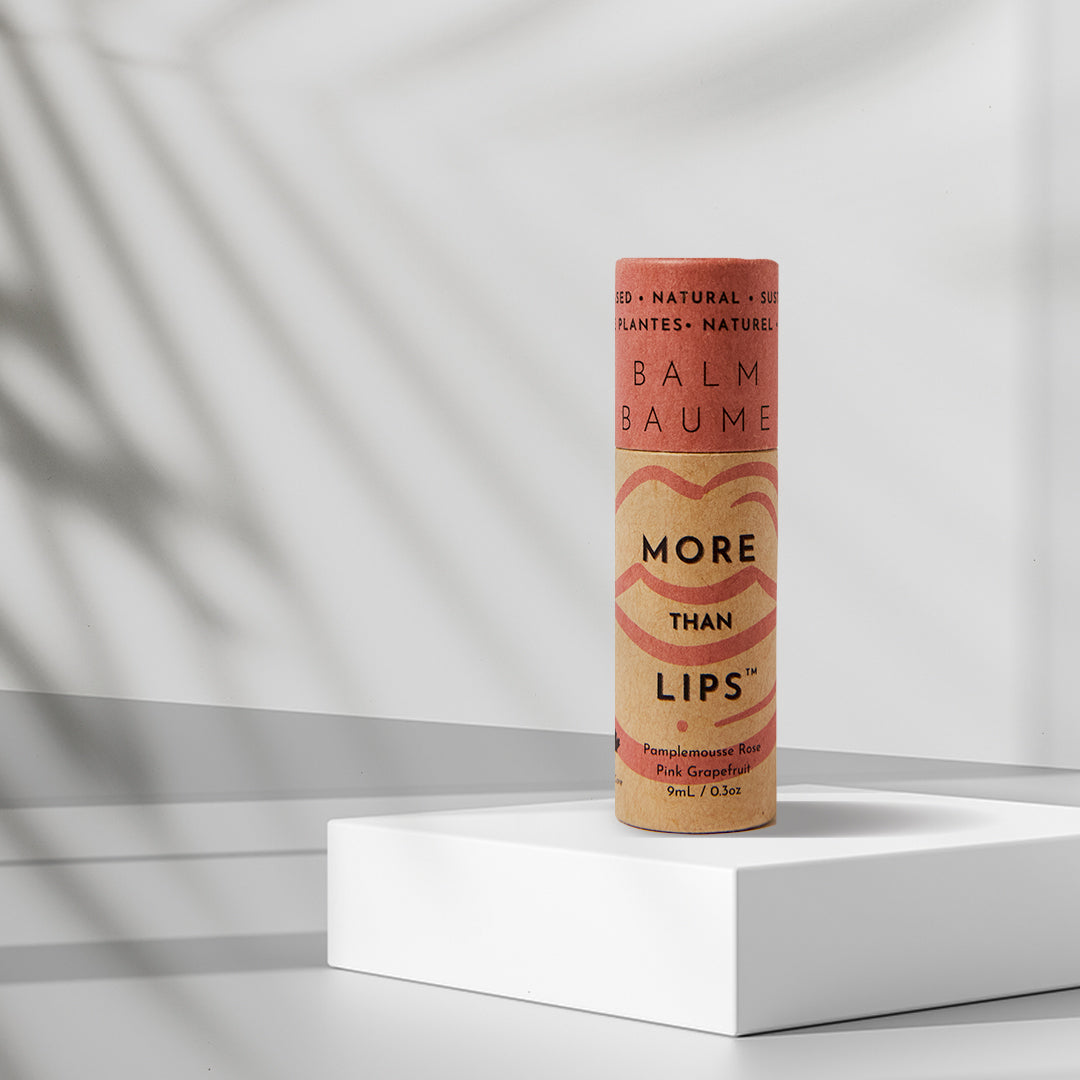 Vegan sustainable eco-friendly lip balm hand-poured in Toronto Canada woman owned business - Pink Grapefruit flavour